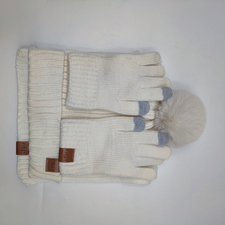 9-color Men's And Women's Knitted Hat Scarf Gloves