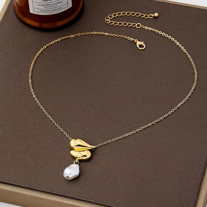 Synthetic Pearl 18K Gold-Plated Alloy Necklace