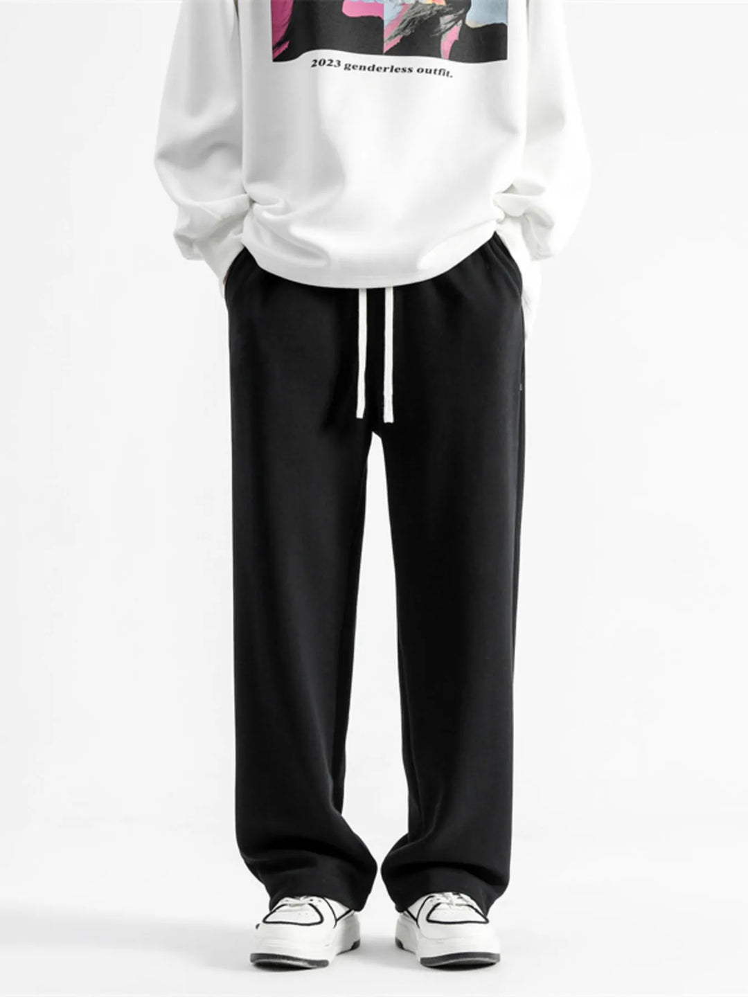 Men's Full Size Drawstring Wide Leg Pants Plus Size
