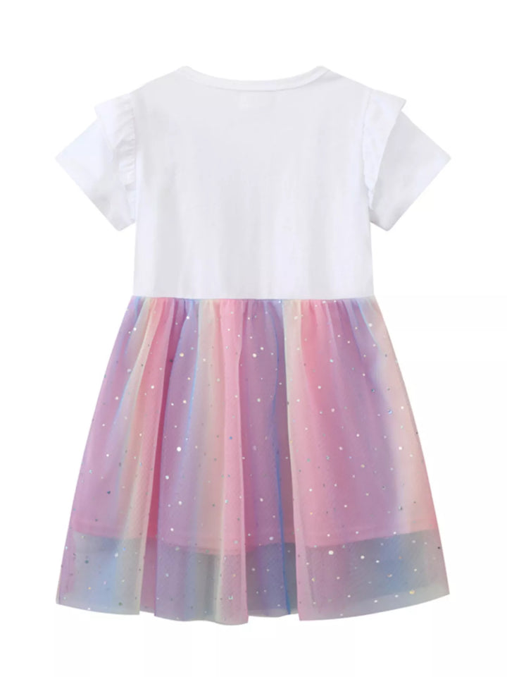 Children's Unicorn Rainbow Tulle Dress