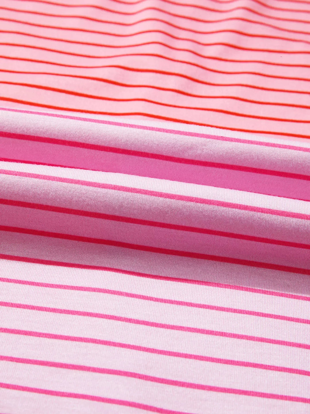 Striped Colorblock Exposed Seam Casual Long Sleeve Top
