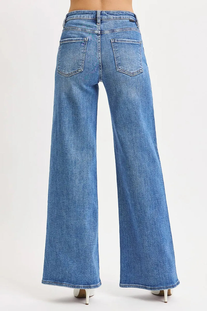 RISEN Full Size High Rise Wide Leg Jeans Plus Size