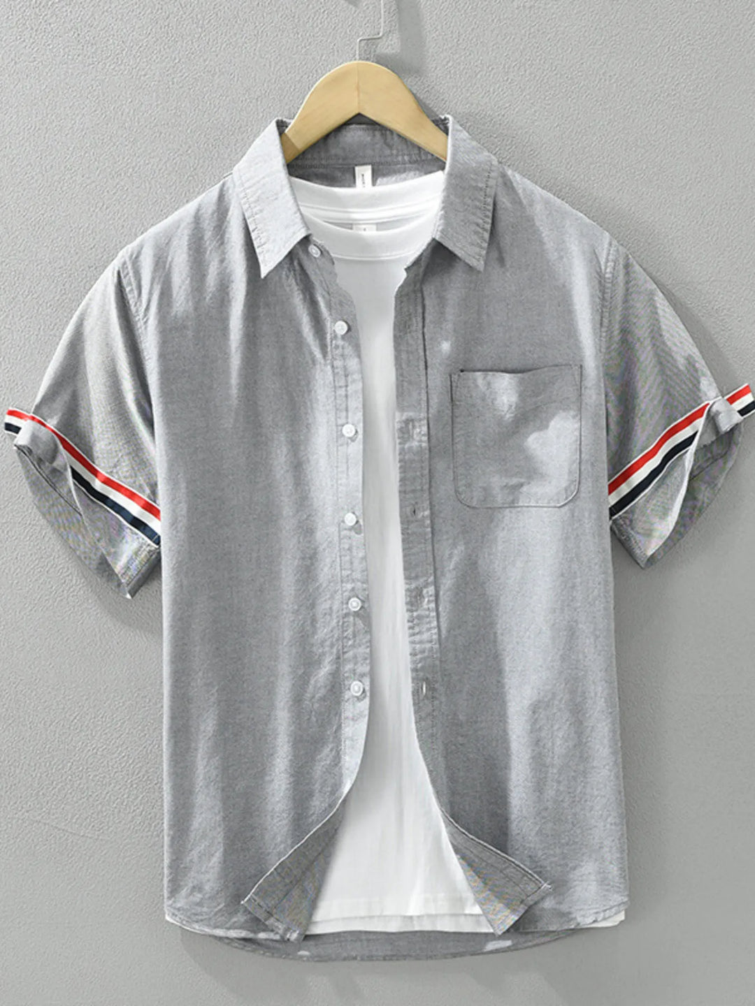 Men's Plus Size Button Up Short Sleeve Shirt