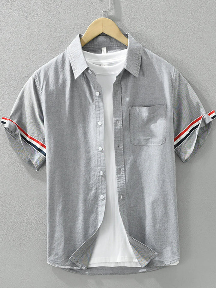 Men's Plus Size Button Up Short Sleeve Shirt