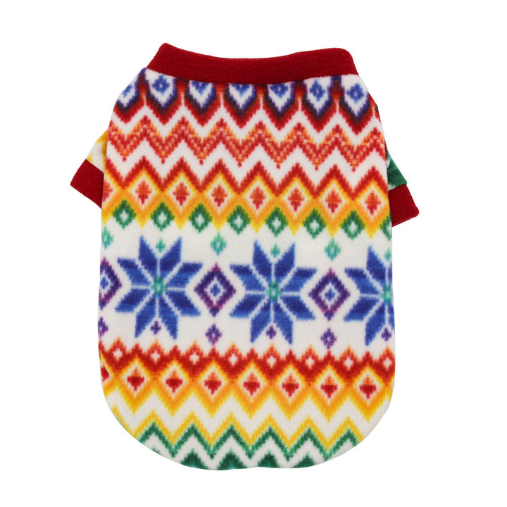 Christmas Dog Clothes Warm Fleece