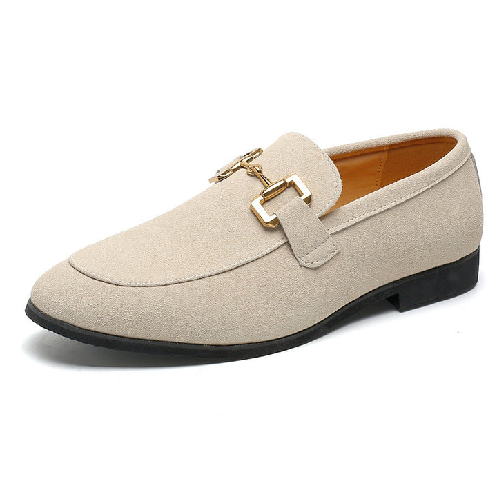Mens Solid-Colored Glossy Casual Leather Dress Shoes For The Office