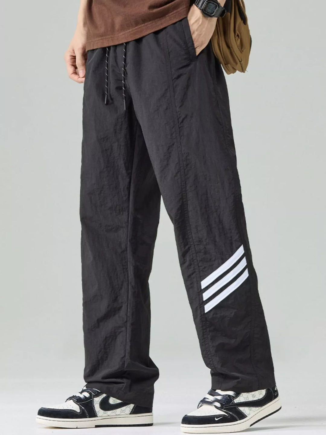 Men's Plus Size Drawstring Wide Leg Pants
