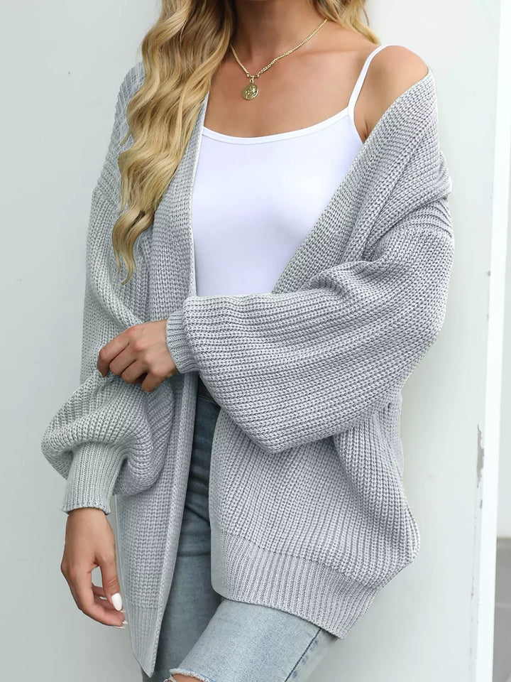 Chunky Knit Open Front Cardigan