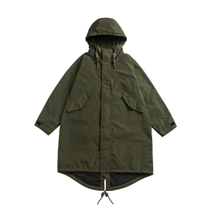 Loose-fit Retro-style Mid-length Trench Coat