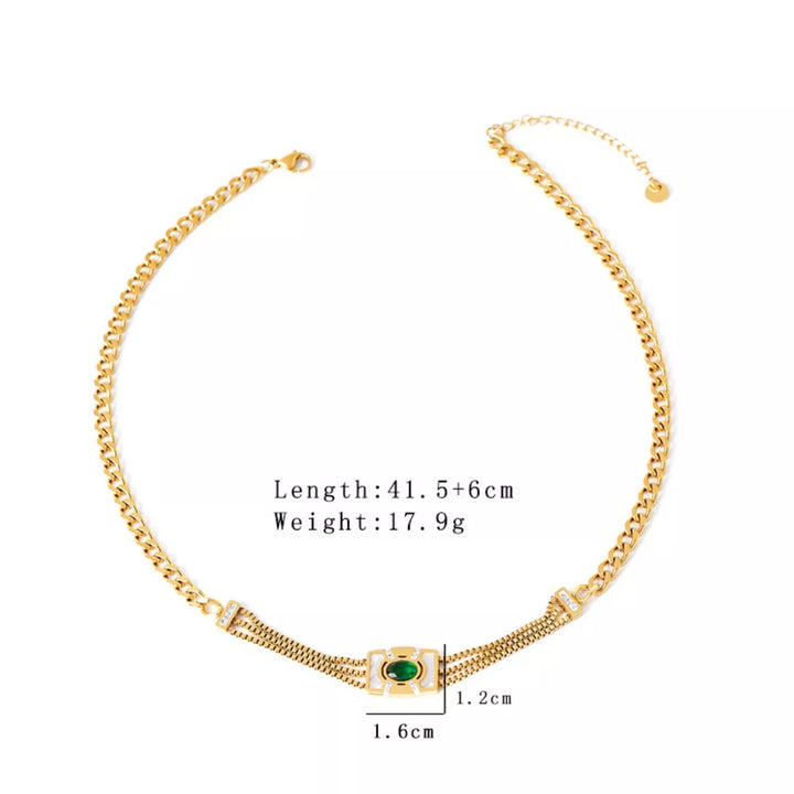 18K Gold-Plated Geometric Necklace