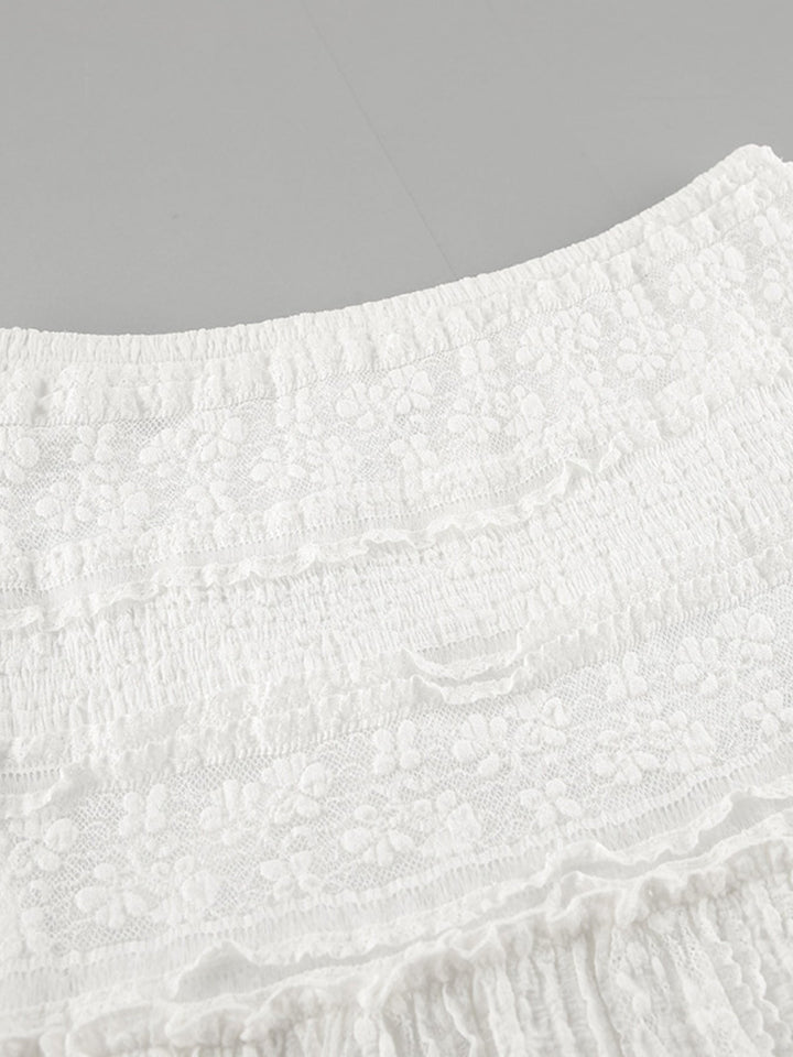 Lace Tiered Maxi Skirt