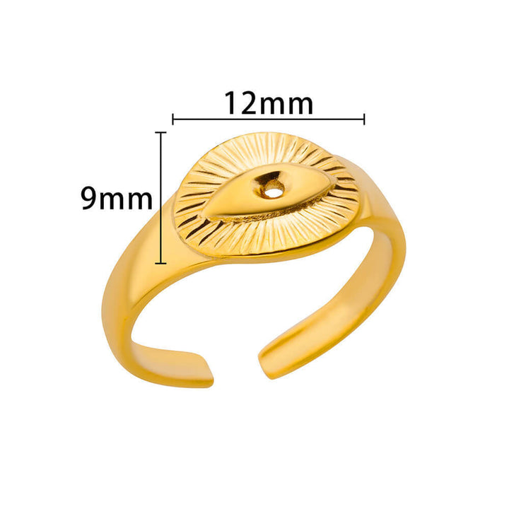 Geometric Line-cut Hollow Mens And Womens Ring