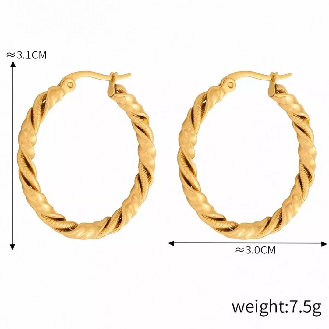 18K Gold-Plated Hoop Earrings