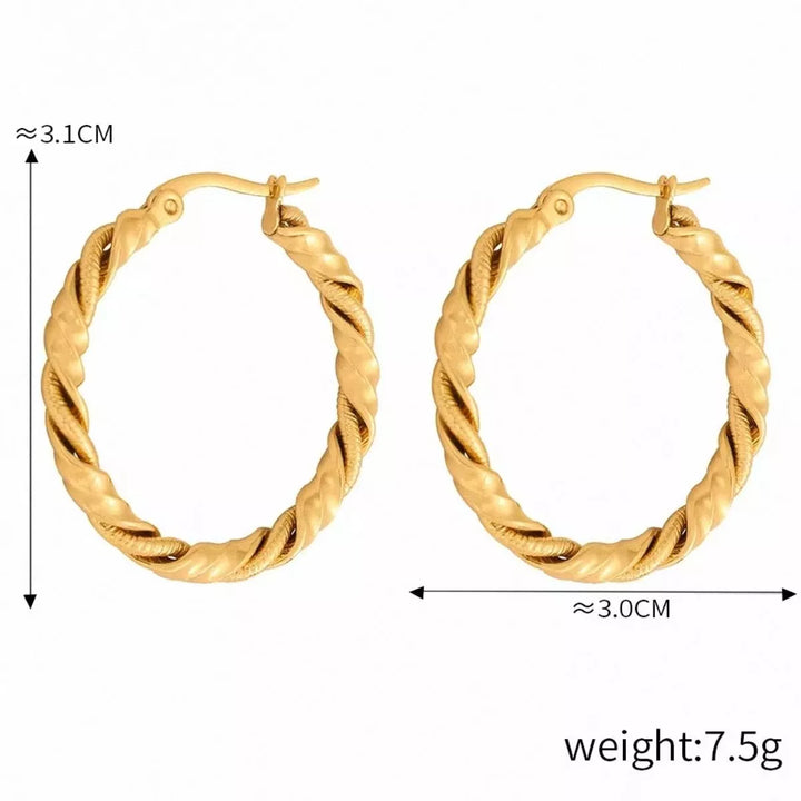 18K Gold-Plated Hoop Earrings