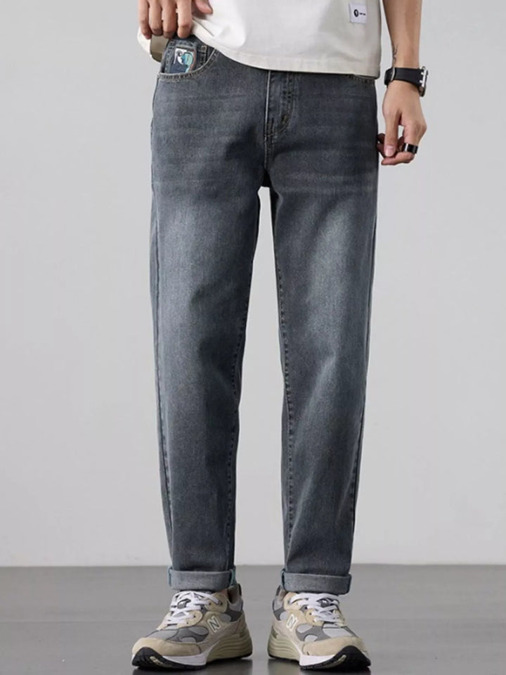 Men's Wash Straight Leg Jeans