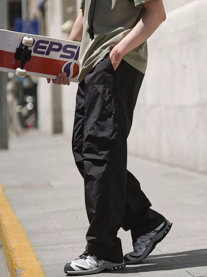 Men's Drawstring Wide Leg Pants