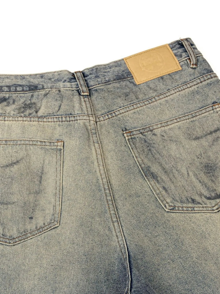Men's Vintage Washed Wide Leg Jeans