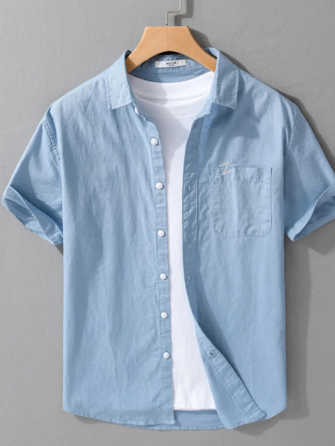 Men's Plus Size Button Up Short Sleeve Shirt