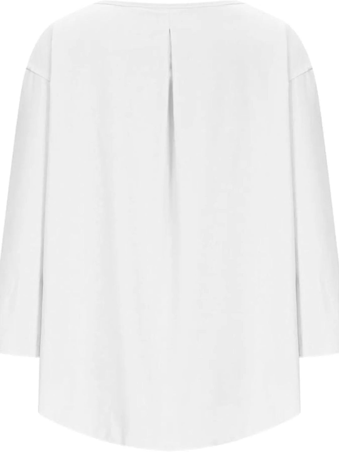 Full Size Round Neck Relaxed Fit Blouse Plus Size