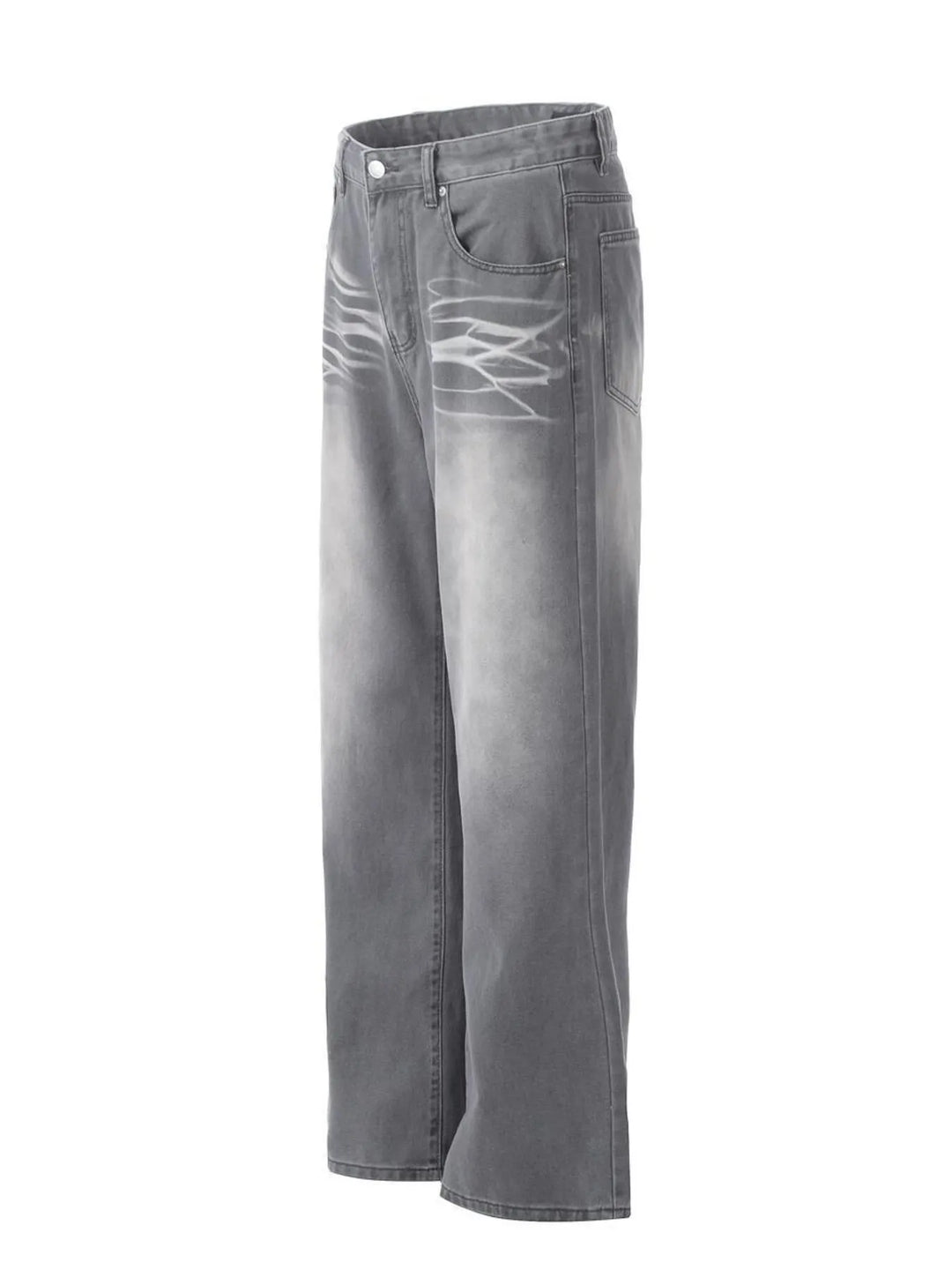 Men's Wide Leg Wash Jeans