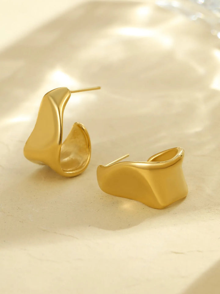 18K Gold-Plated Stainless Steel Geometric Earrings