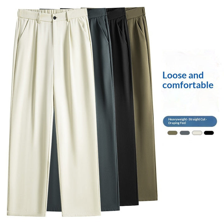 Mens Fashionable Straight-Leg Loose Casual Pants