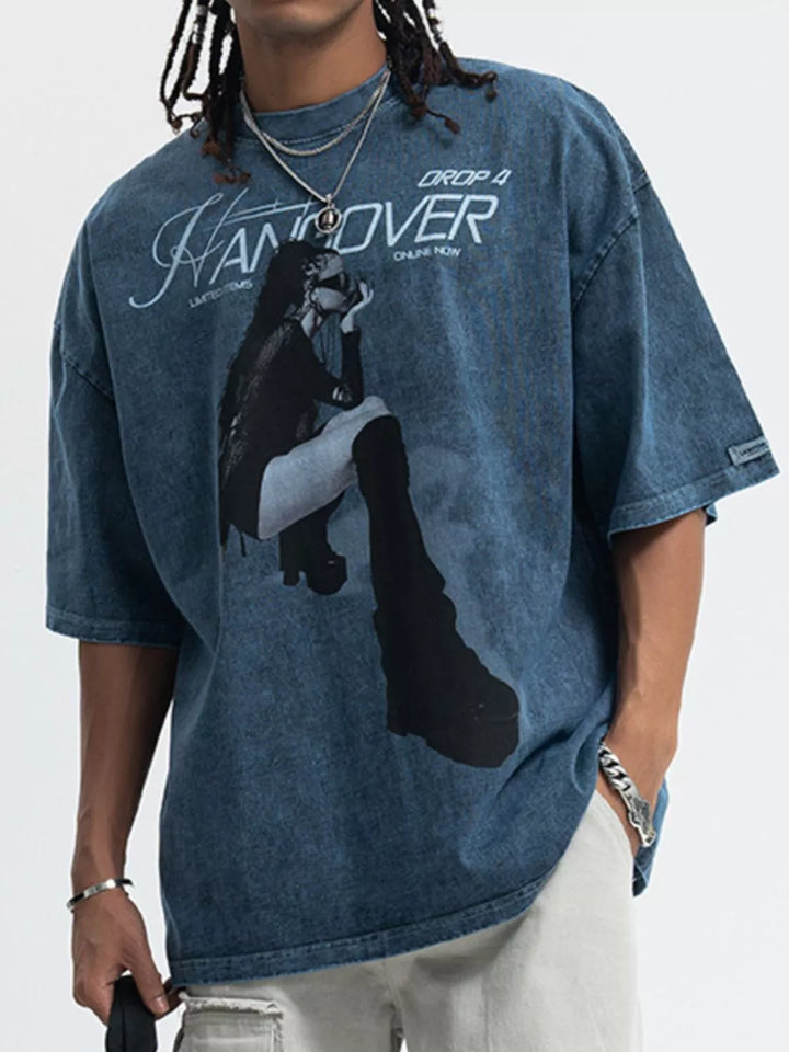 Men's Graphic Round Neck Half Sleeve T-Shirt