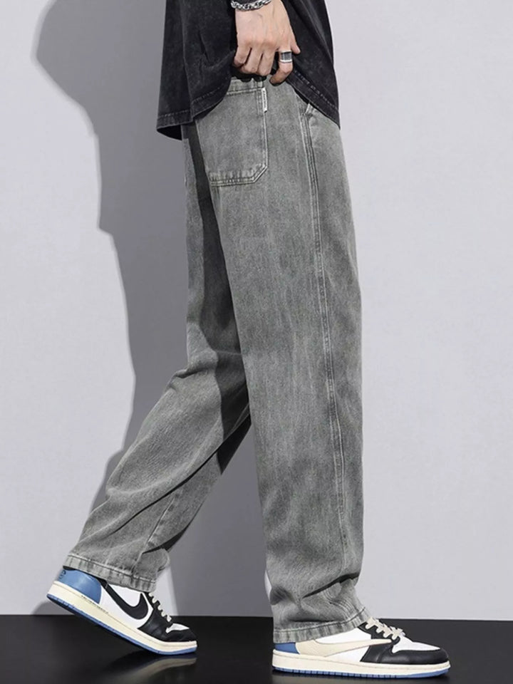 Men's Plus Size Relaxed Fit Drawstring Jeans