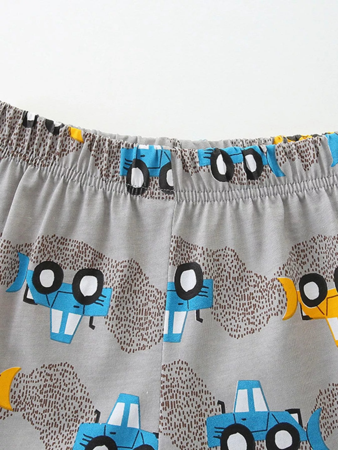 Children's Construction Crew Neck Tee and Shorts Set