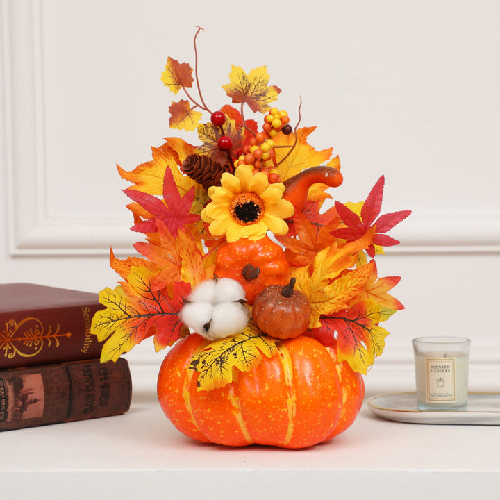 Halloween Autumn Decoration Sunflower Simulation Pumpkin Desktop Decoration