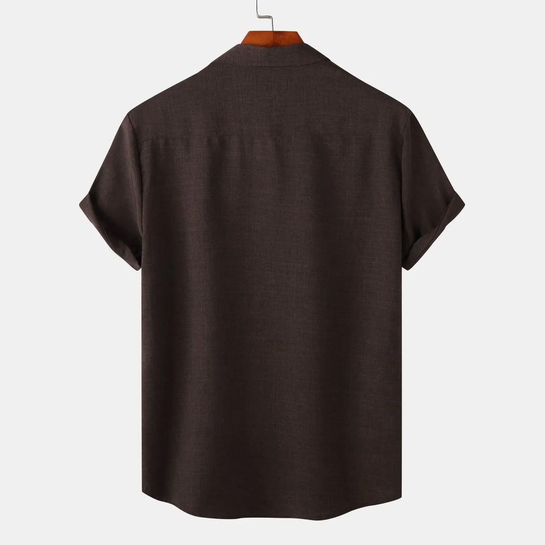 Men's Plus Size Button Up Short Sleeve Shirt