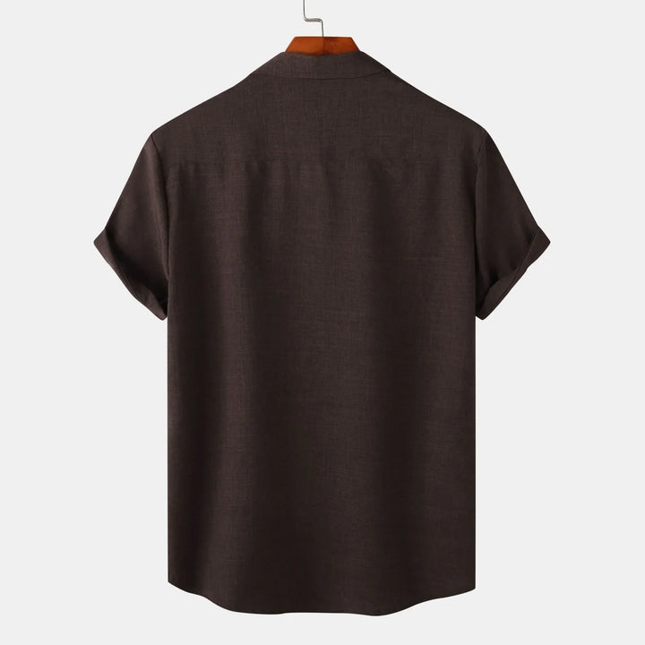 Men's Plus Size Button Up Short Sleeve Shirt