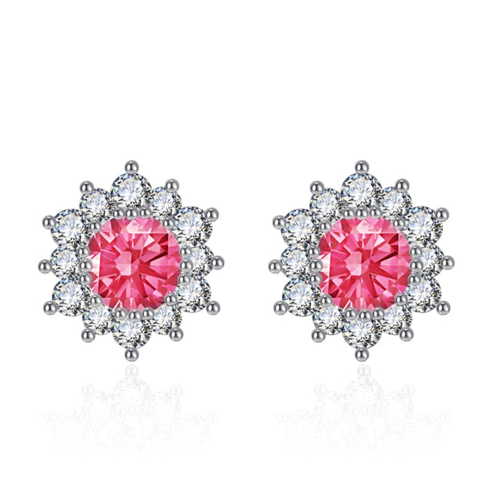 Elegant Full-diamond Snowflake Stud Earrings Pendant Necklace And Ring Jewelry Set