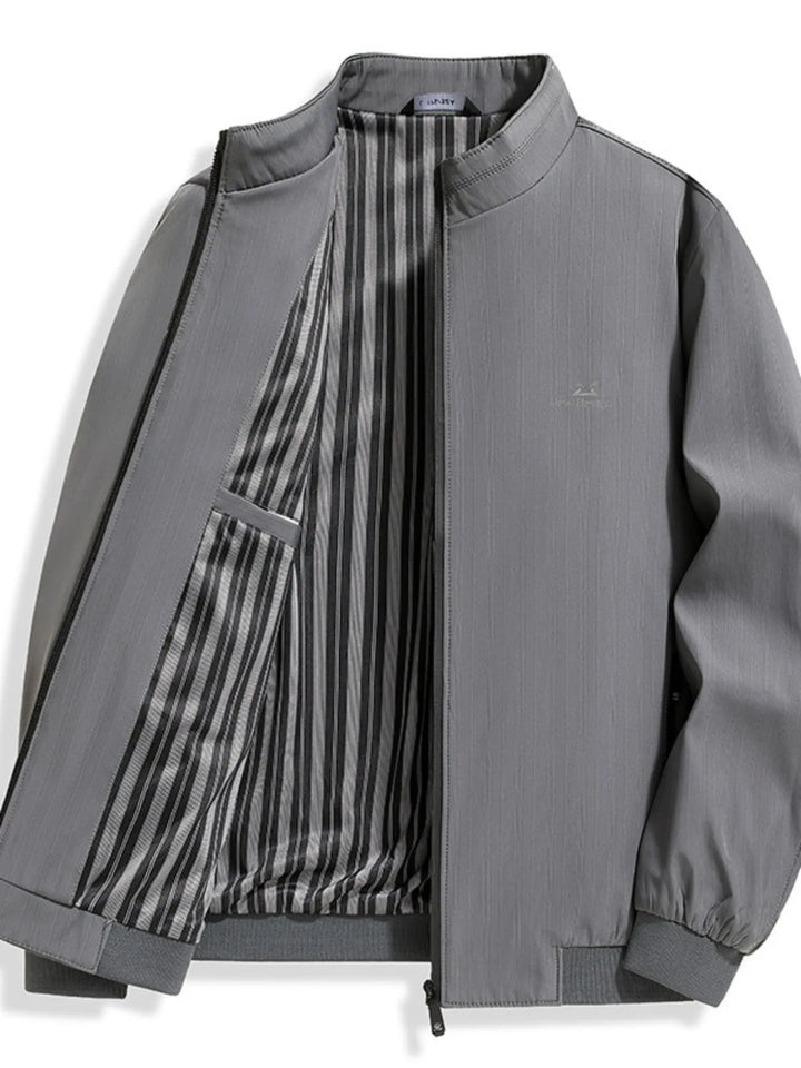 Men's Plus Size Zip Up Long Sleeve Jacket