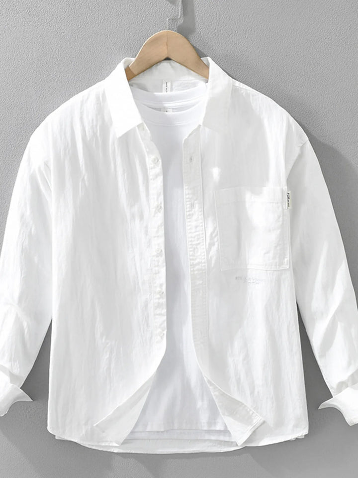 Men's Plus Size Button Up Long Sleeve Shirt