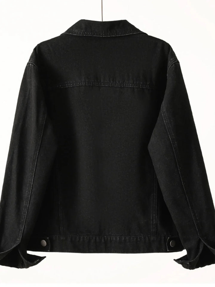 Button Up Long Sleeve Denim Jacket