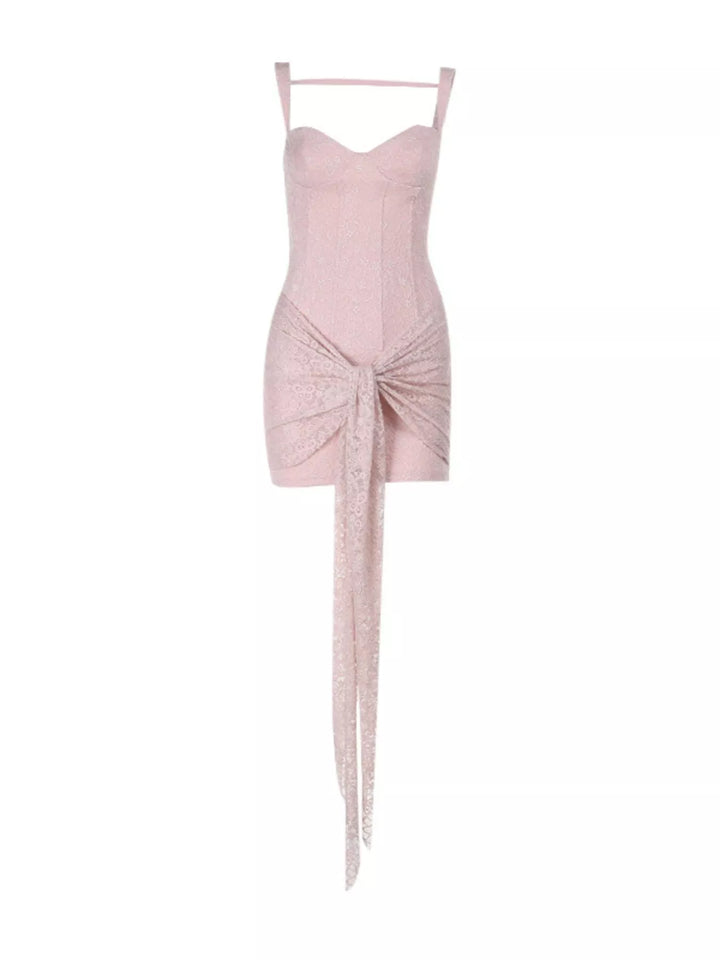 Sweetheart Neck Wide Strap Mini Dress