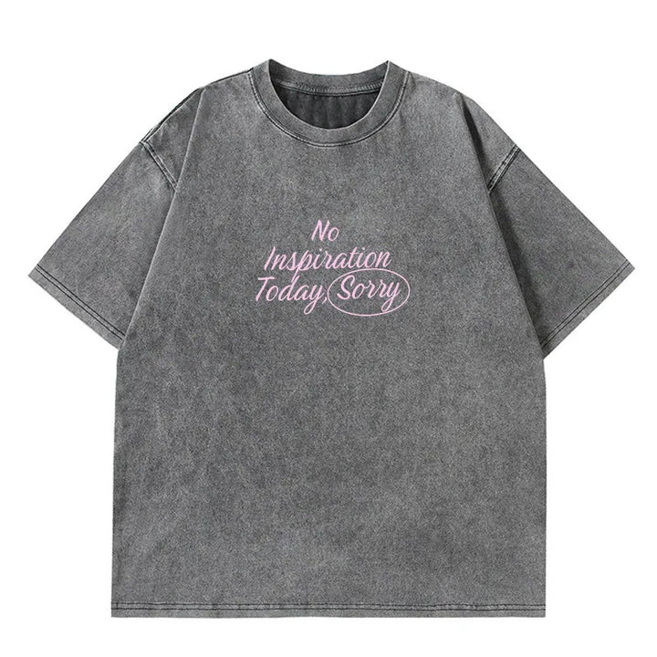 Letter Round Neck Short Sleeve T-Shirt