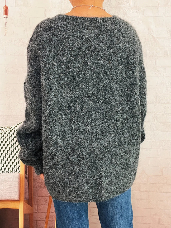 Cable Knit Button-Up Cardigan