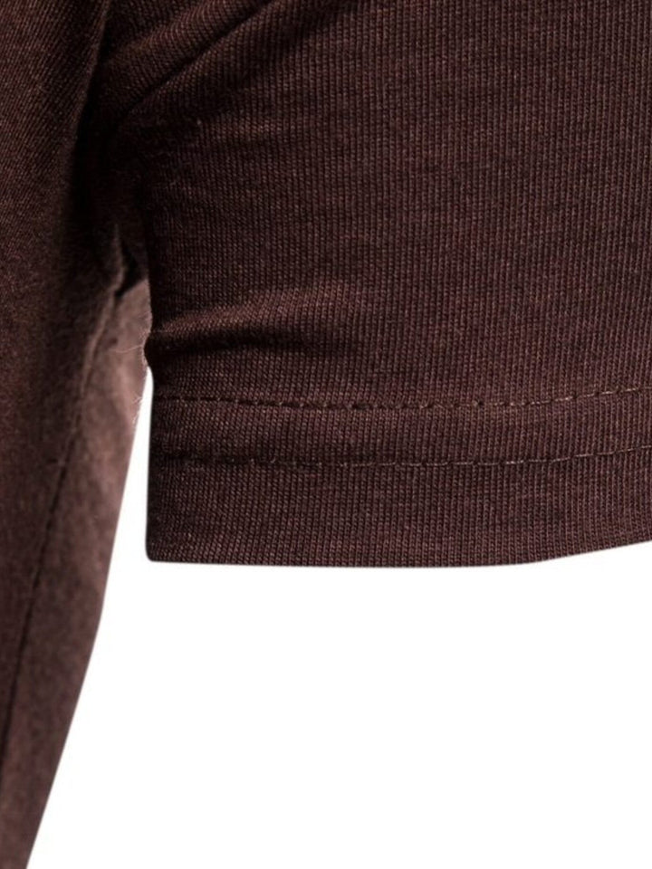 Men's Lace-Up Asymmetric Hem T-Shirt