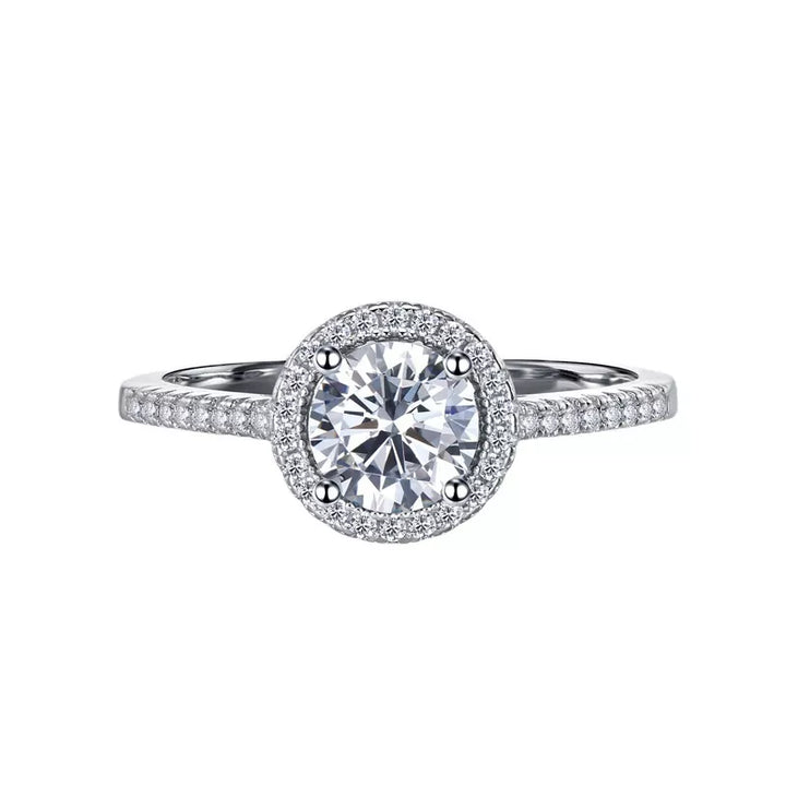1 Carat Moissanite 925 Sterling Silver Ring