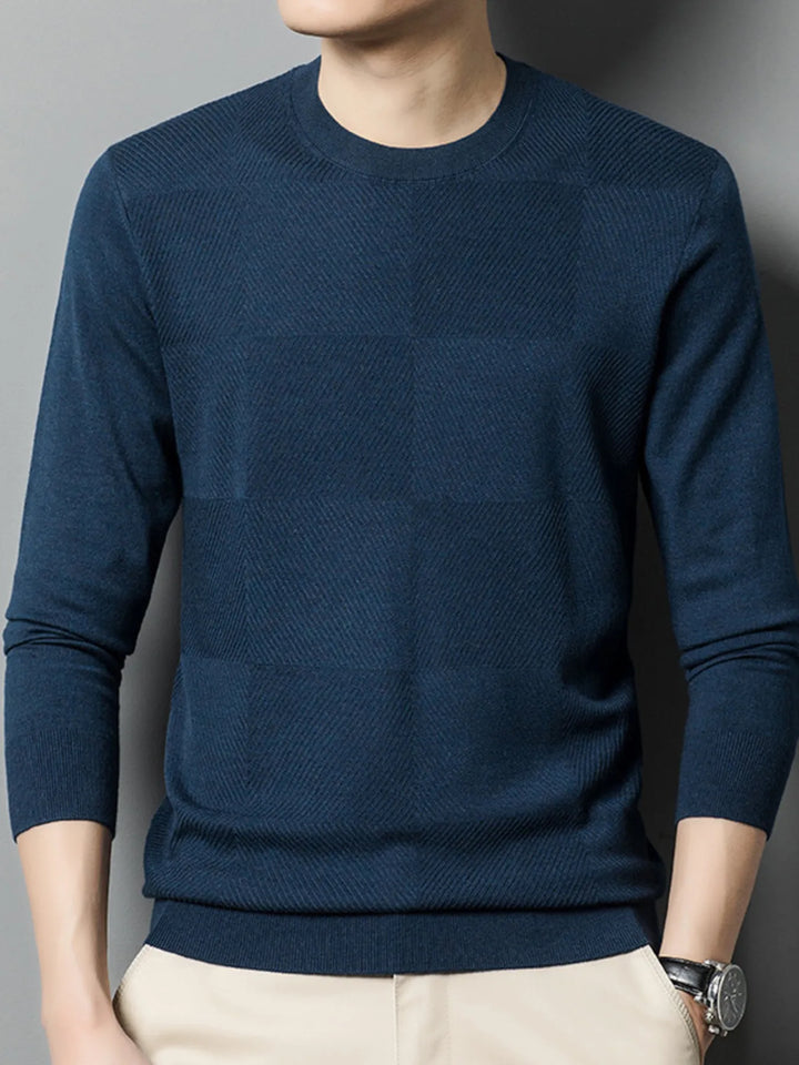Men's Plus Size Round Neck Long Sleeve Sweater
