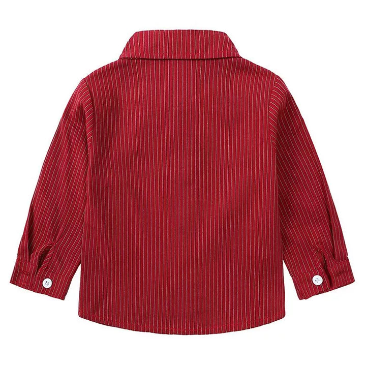 Children's Striped Shirt and Overall Set
