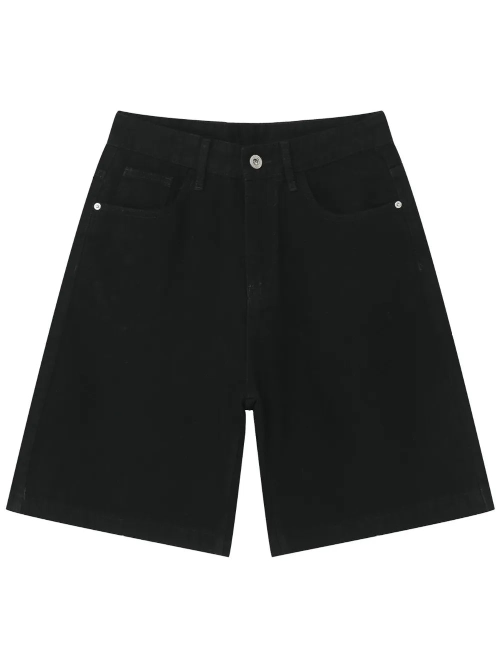 Men's Washed Denim Shorts with Pockets
