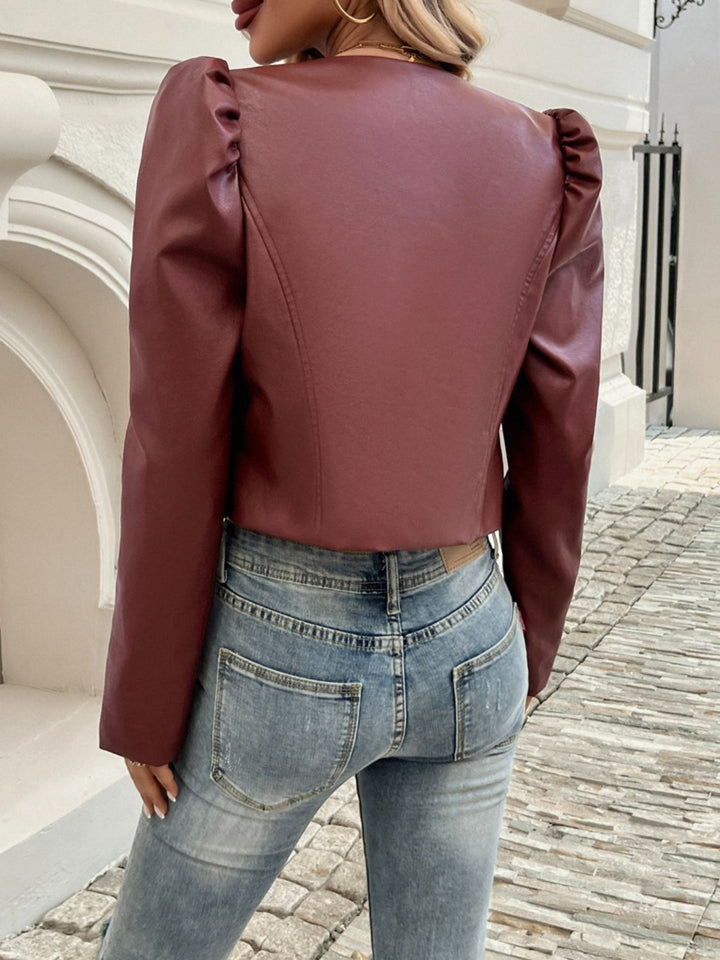 Puff Sleeve Ruched Jacket