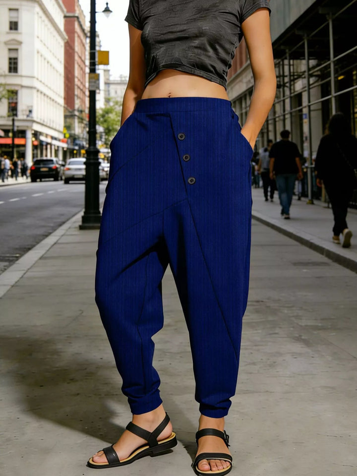 Plus Size Casual Elastic Waist Harem Pants