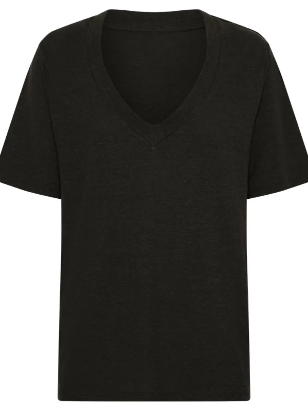 Solid V-Neck Short Sleeve T-Shirt