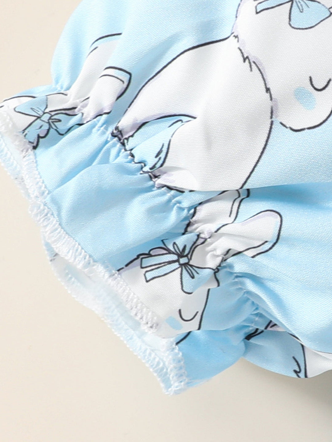 Children's Bunny Print Smocked Dress & Headband Set
