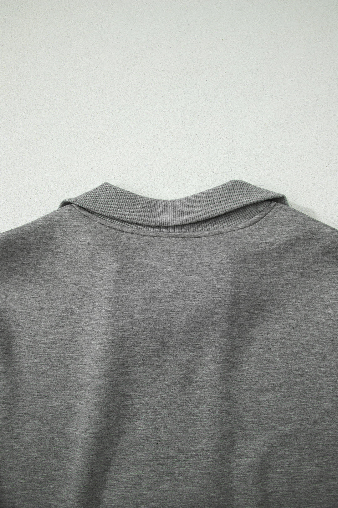 Gray Half Zip Polo Tee Casual Pant Set