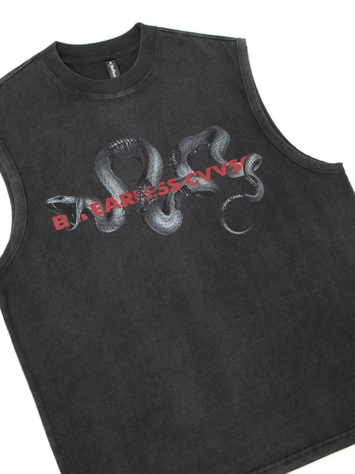 Men's Round Neck Snake Graphic Tank